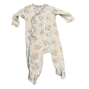 Baby club chic Pima cotton floral footie 3-6 months